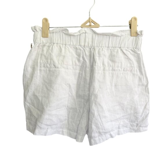 Nwt C&C California 100% Linen Pull-On Paperbag Shorts Womens XS White Vacation - Picture 2 of 10